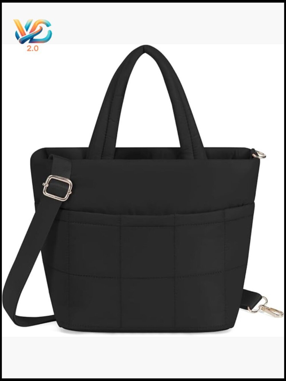 Nylon Crossbody Bag Puffer Tote RFID Anti Theft Travel Shoulder Handbag